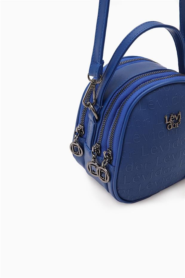 Saks Mavisi Oval Model Omuz Çantası