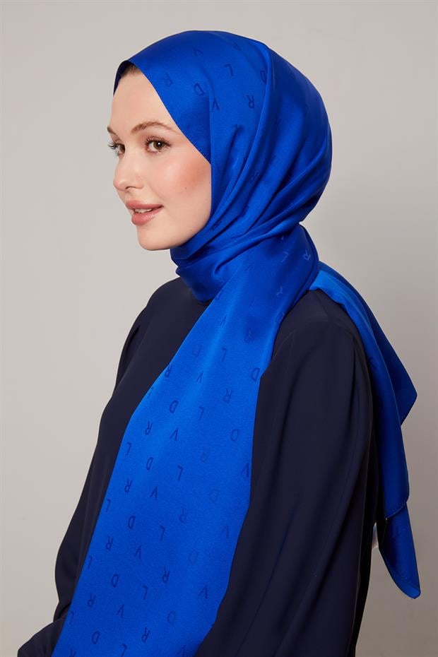 Saks Mini LVD Baskılı Jakarlı Şal