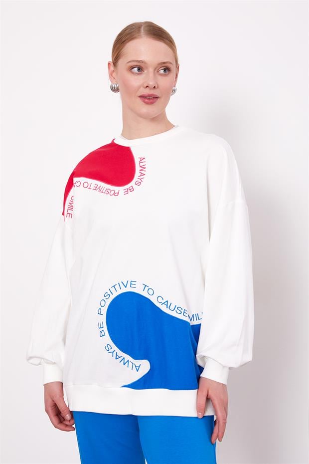 Saks Omuz Detaylı Sweat