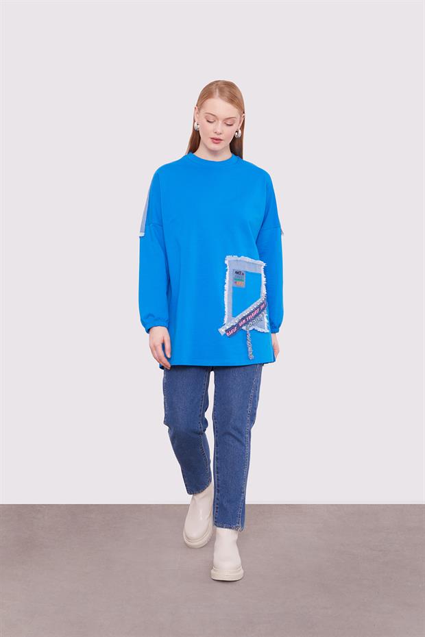 Saks ŞERİT AKSESUAR DETAYLI  SWEAT