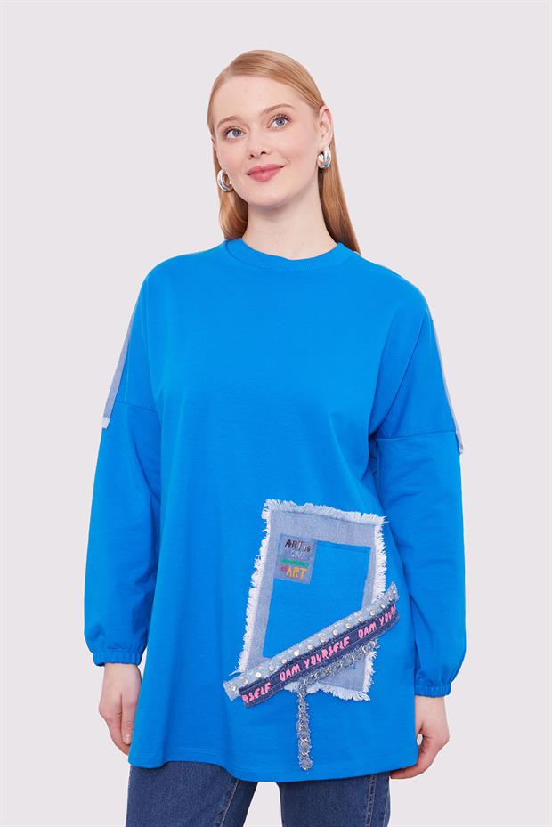 Saks ŞERİT AKSESUAR DETAYLI  SWEAT