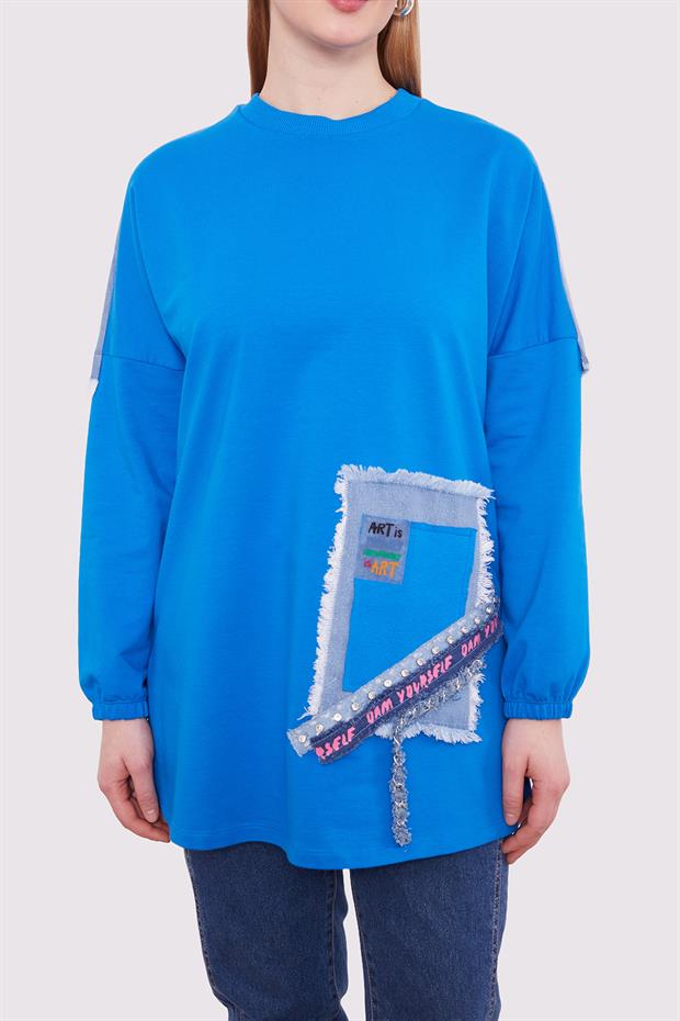 Saks ŞERİT AKSESUAR DETAYLI  SWEAT