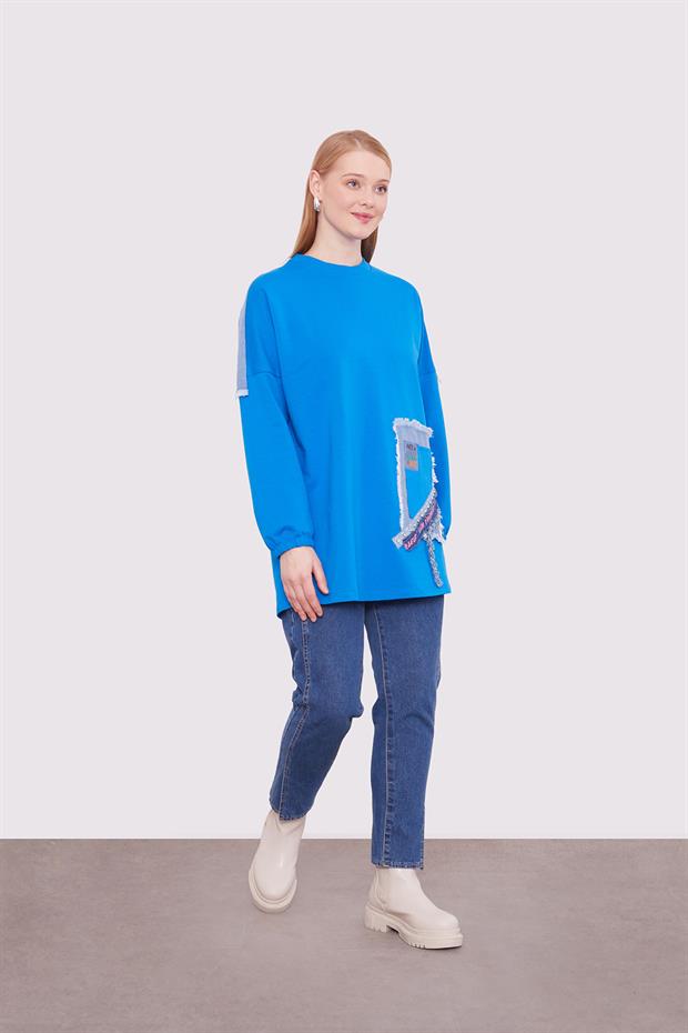 Saks ŞERİT AKSESUAR DETAYLI  SWEAT