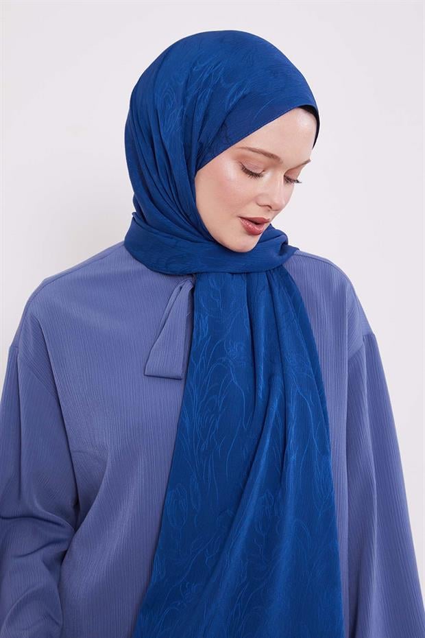 Saks Soyut Lale Desen Jakar Capri Şal