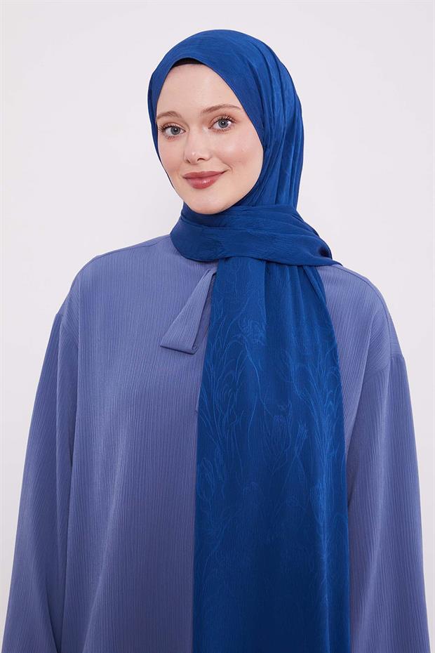 Saks Soyut Lale Desen Jakar Capri Şal