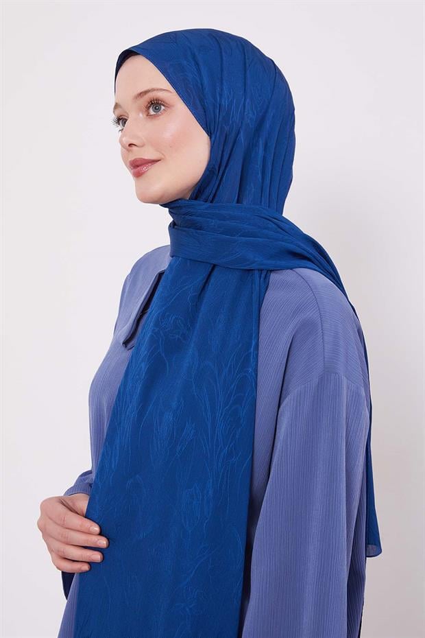 Saks Soyut Lale Desen Jakar Capri Şal