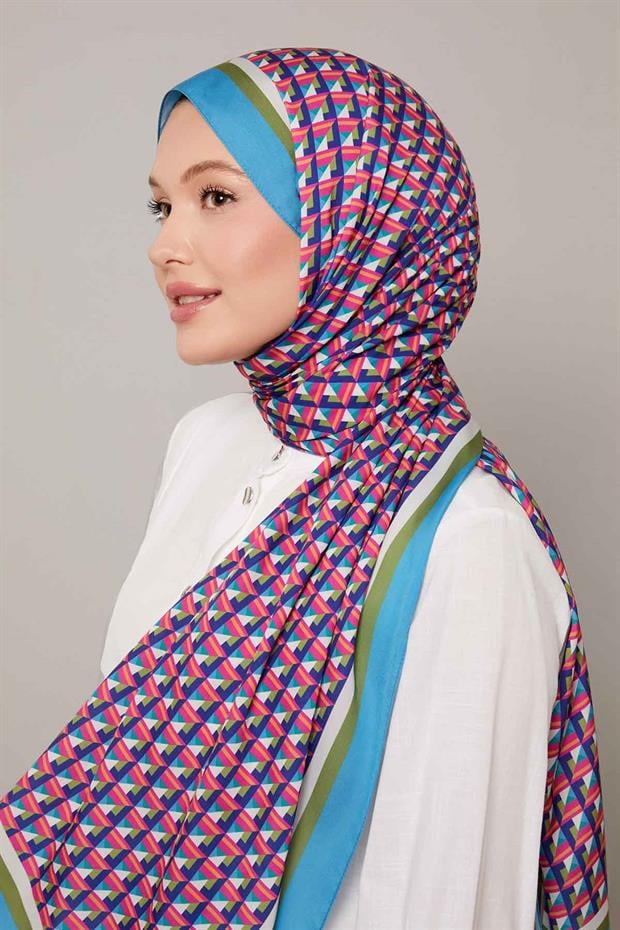 Saks Üç Boyut Desen Club Şal