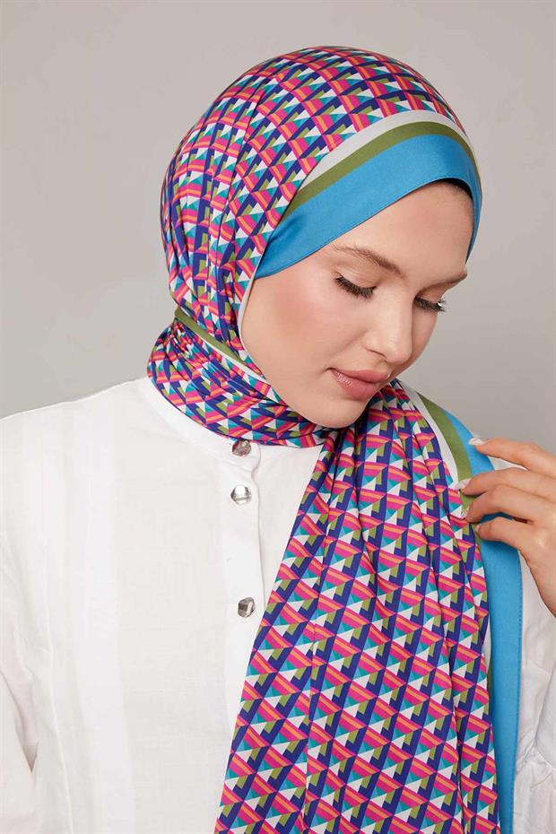 Saks Üç Boyut Desen Club Şal