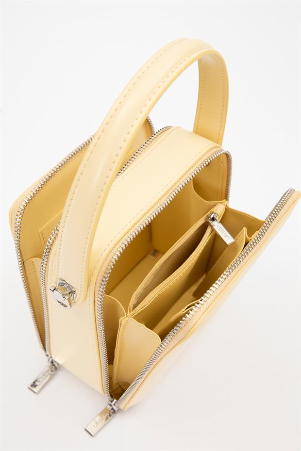 Sarı Dikdörtgen Model Omuz Çantası