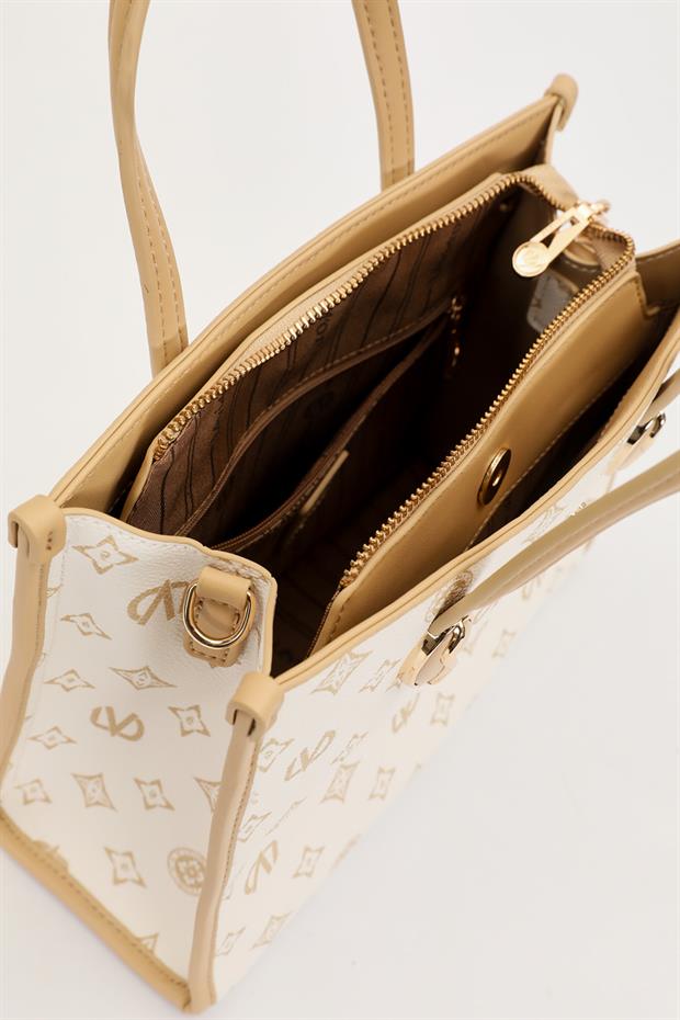 Sarı LVD Baskılı El Çantası