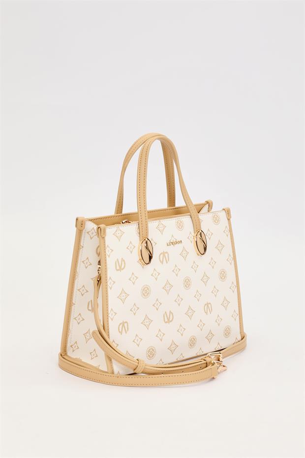 Sarı LVD Baskılı El Çantası