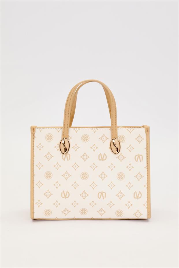 Sarı LVD Baskılı El Çantası