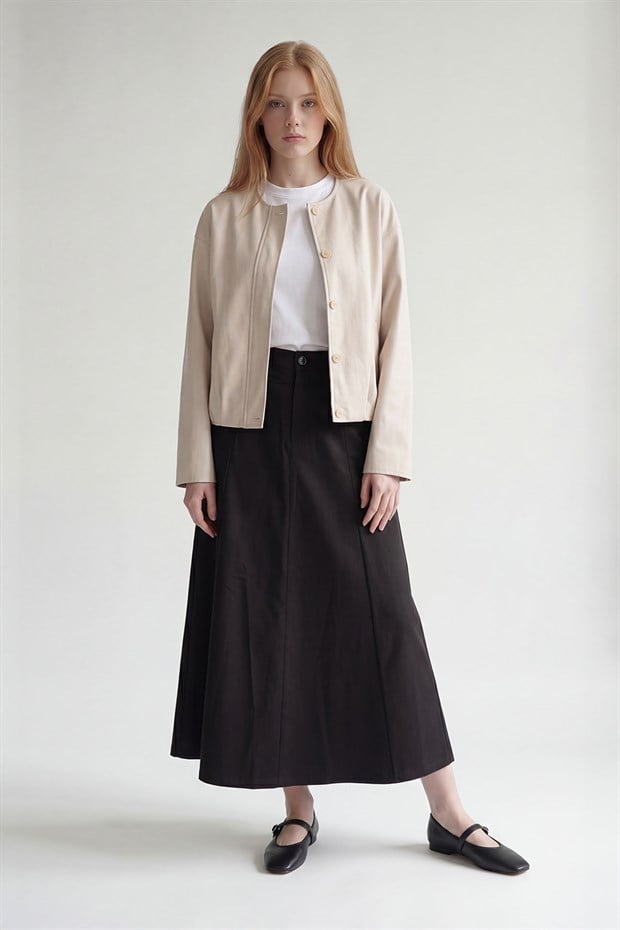 Siyah A Kesim Uzun Etek