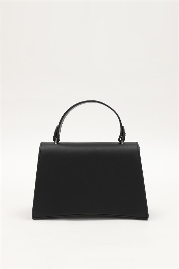 Siyah Asimetrik El Çantası