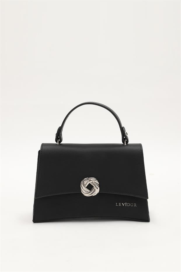 Siyah Asimetrik El Çantası