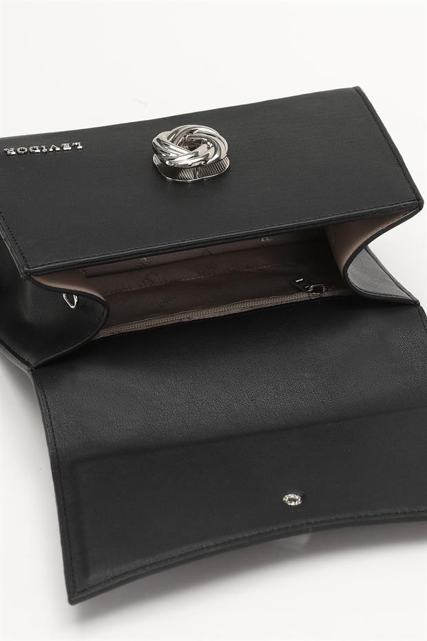 Siyah Asimetrik El Çantası