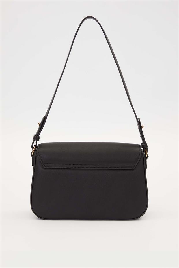 Siyah Ayarlanabilir Askılı Omuz Çantası