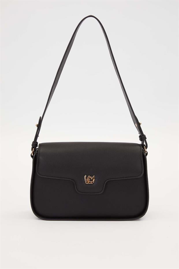 Siyah Ayarlanabilir Askılı Omuz Çantası