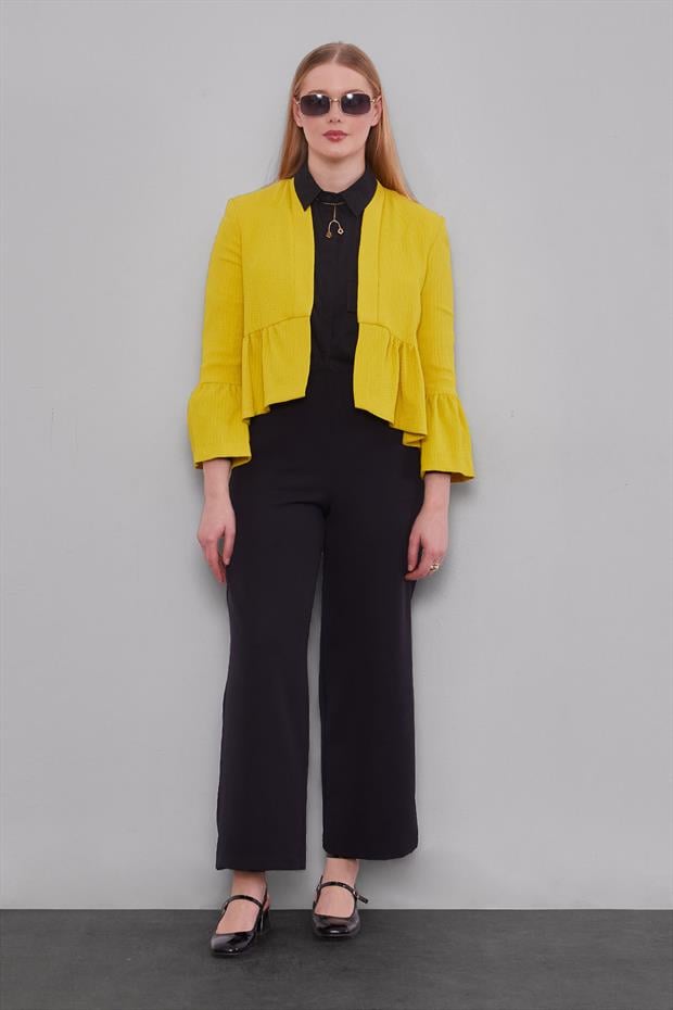 Siyah Beli Lastikli Pantolon