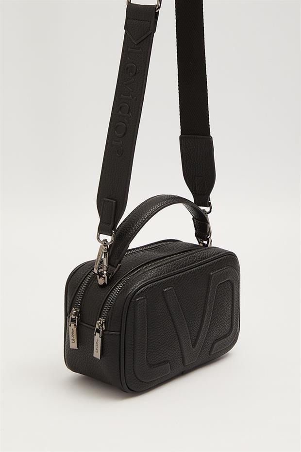 Siyah Büyük Logolu El Çantası