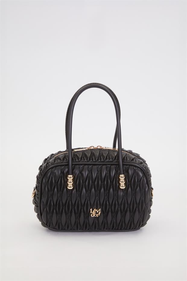 Siyah Büzgü Model Baget Omuz Çanta