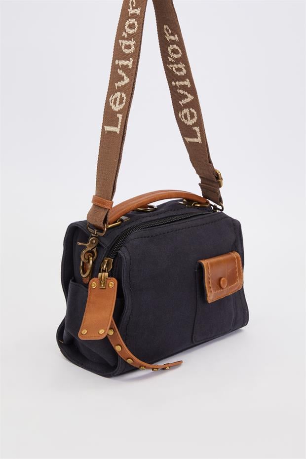 Siyah Çift Askı Kullanımlı El Çantası