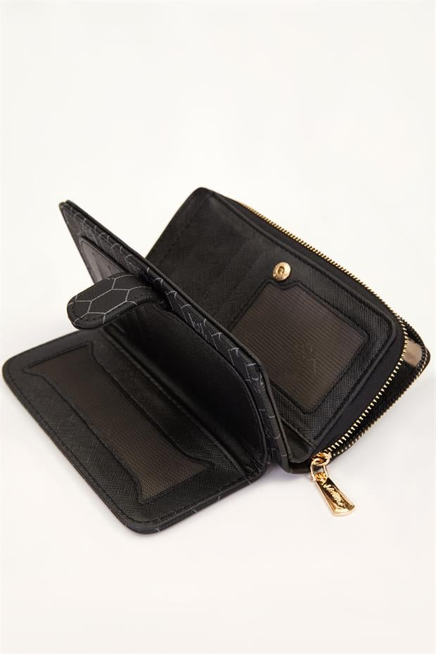 Siyah Çift Gözlü Cüzdan