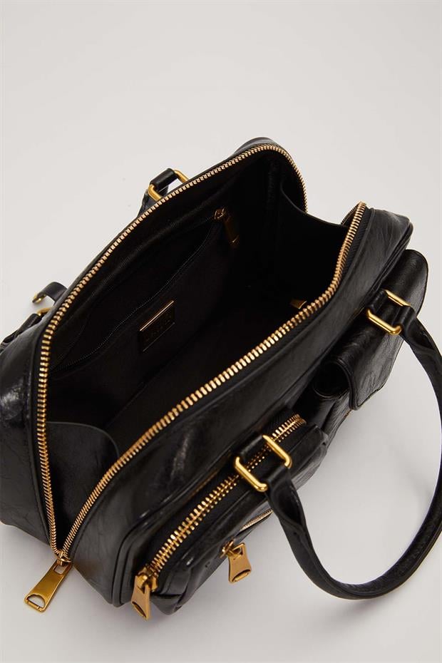 Siyah Çift Gözlü El Çantası