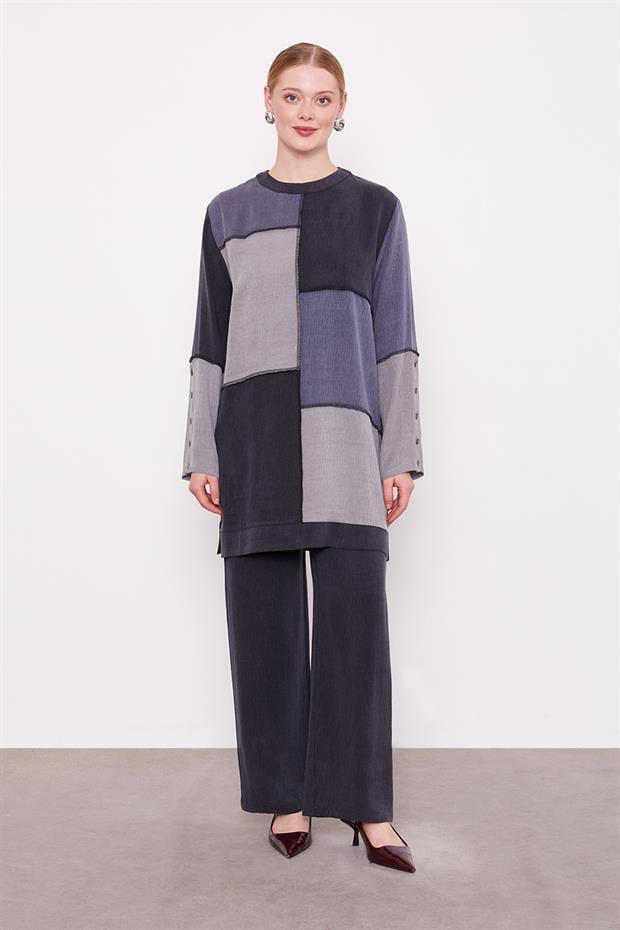 Siyah Çift Renkli İkili Takım