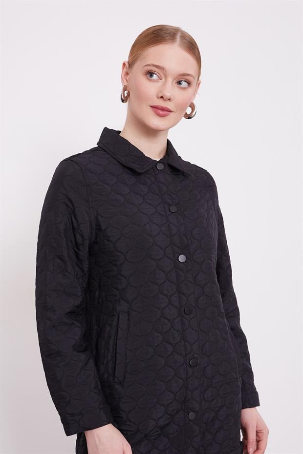 Siyah Çıtçıtlı Kapitone İkili Takım