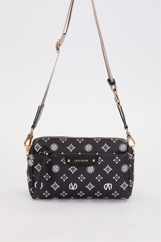 Siyah Çizgi Kuşaklı Omuz Çantası