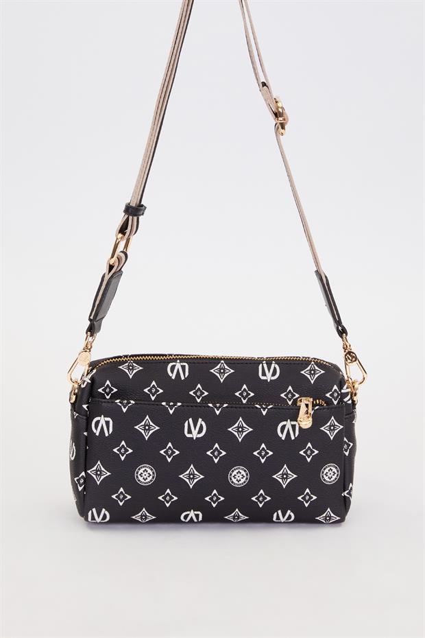 Siyah Çizgi Kuşaklı Omuz Çantası