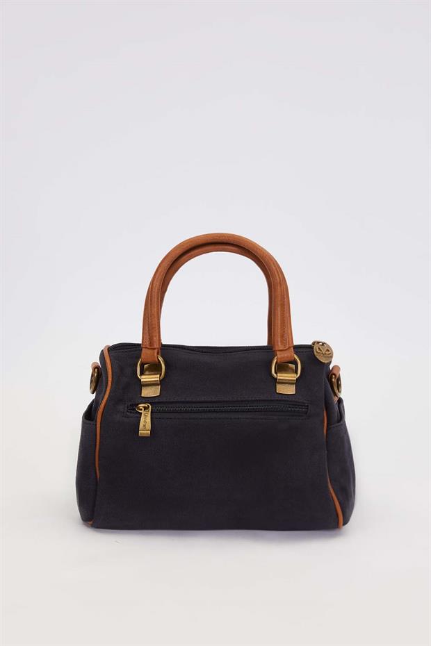 Siyah Çok Gözlü El Kanvas El Çanta