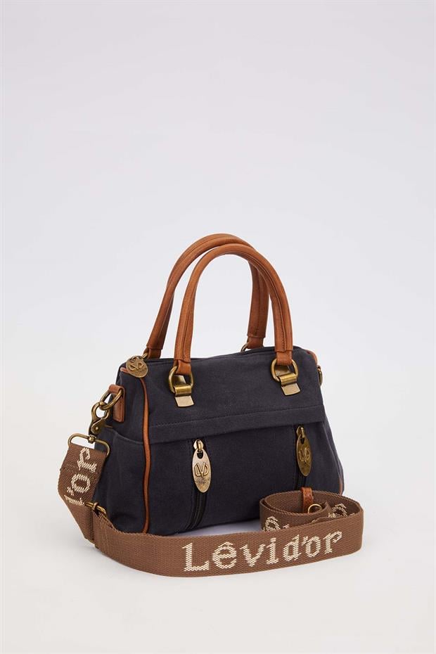 Siyah Çok Gözlü El Kanvas El Çanta