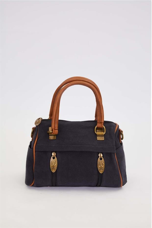 Siyah Çok Gözlü El Kanvas El Çanta