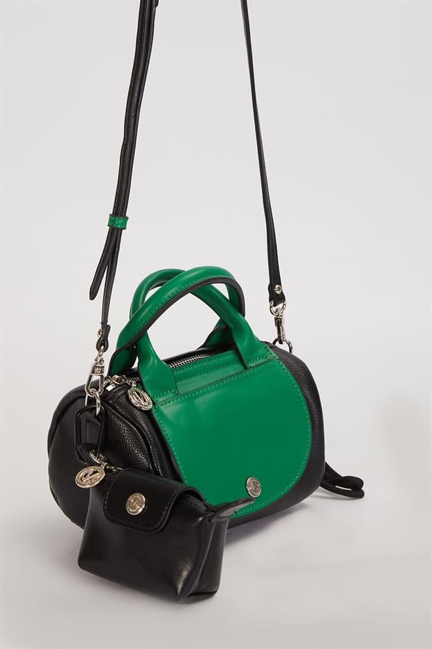 Siyah Çok Renkli El Çantası