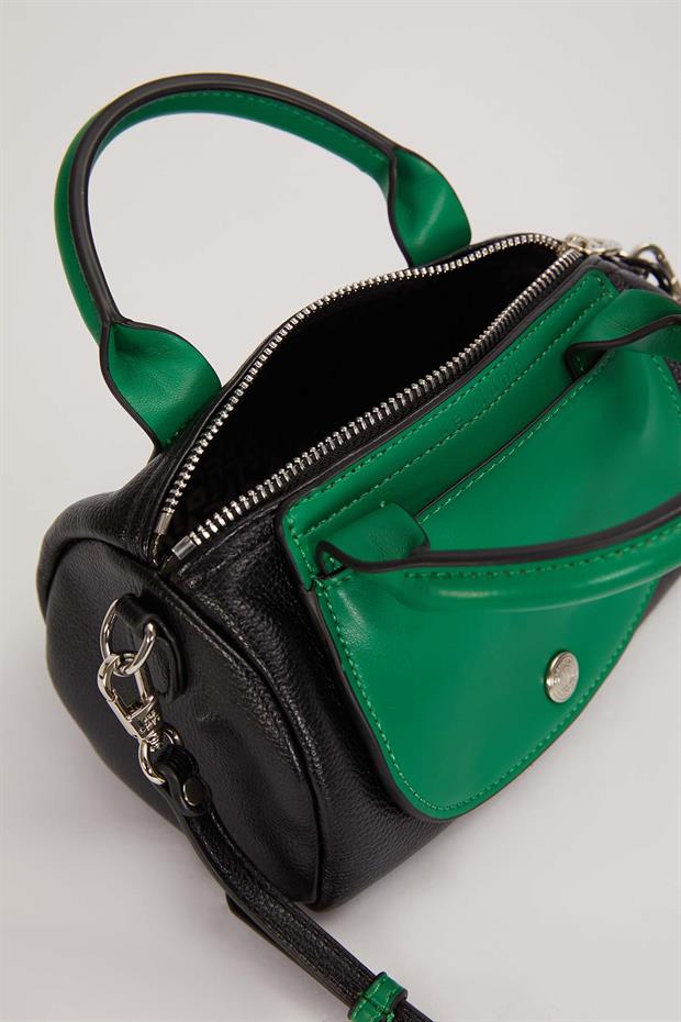 Siyah Çok Renkli El Çantası