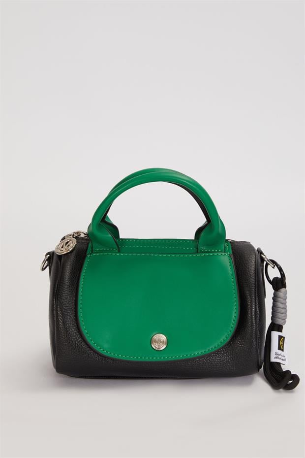 Siyah Çok Renkli El Çantası