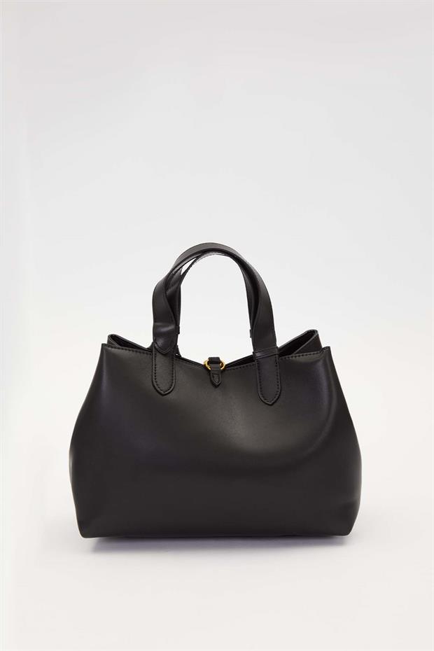 Siyah Cüzdan Detaylı El Çantası