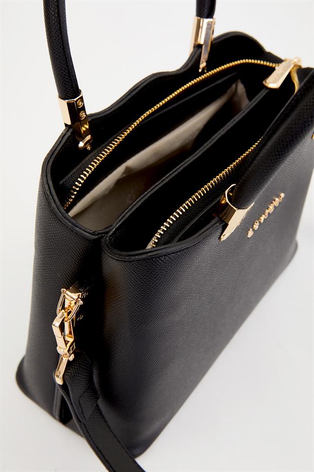 Siyah Dalga Kenar El Çantası