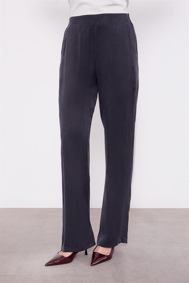 Siyah Dik Yaka Düğme Detaylı Cupra İkili Takım