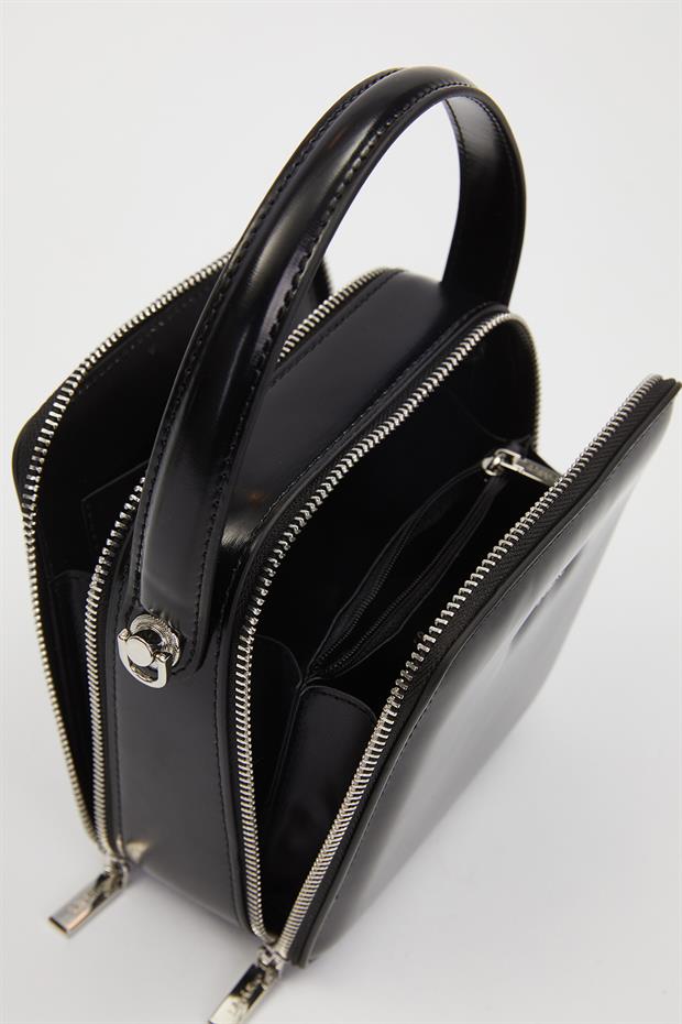 Siyah Dikdörtgen Model Omuz Çantası