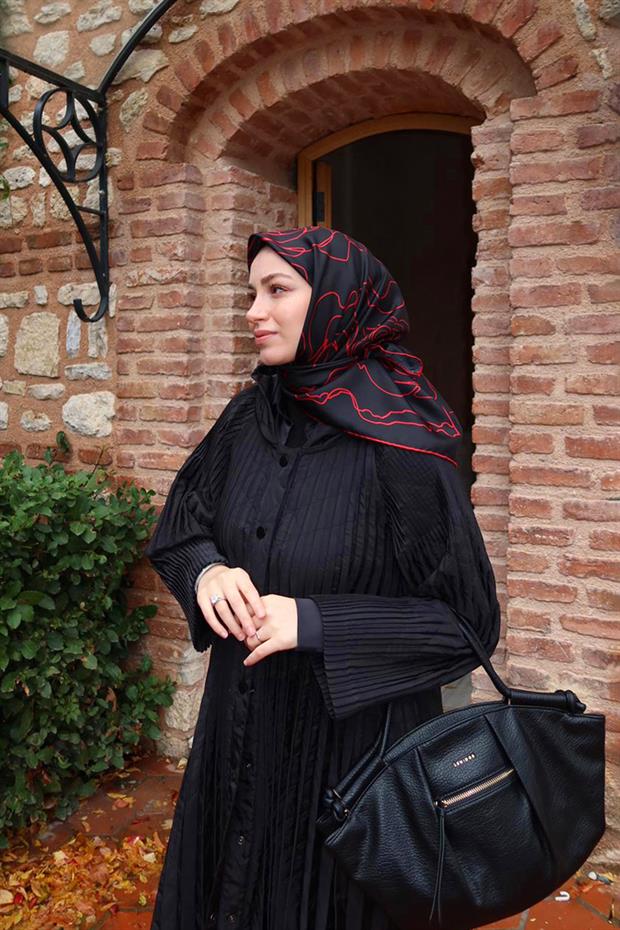 Siyah Düğüm Askı Detaylı Omuz Çantası