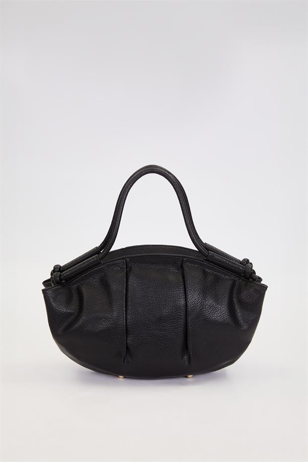 Siyah Düğüm Askı Detaylı Omuz Çantası