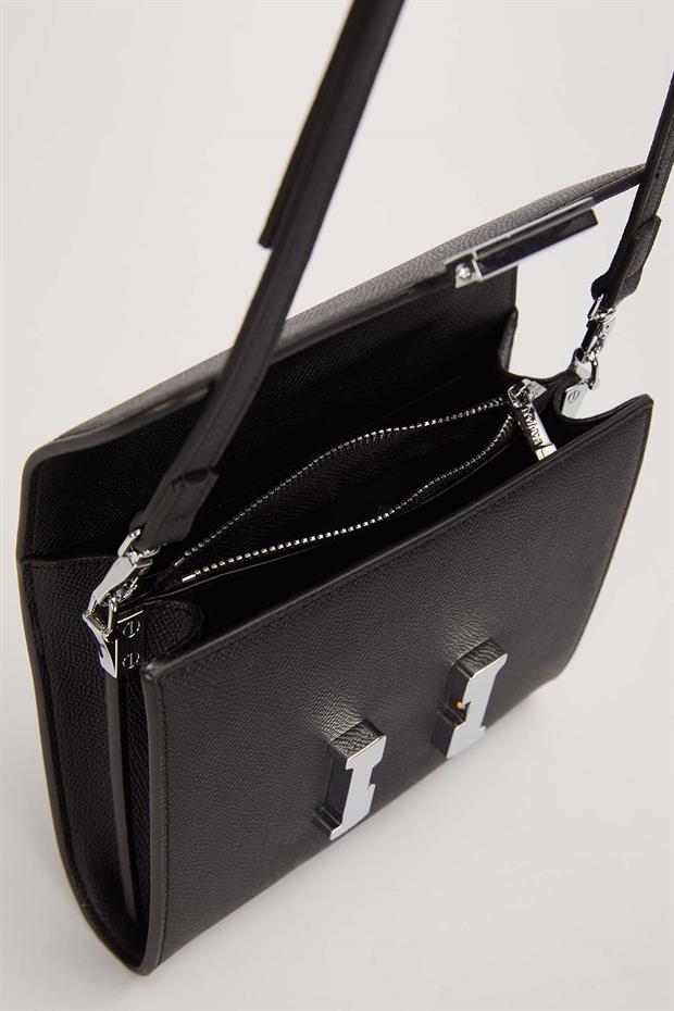 Siyah Düz Form Omuz Çantası