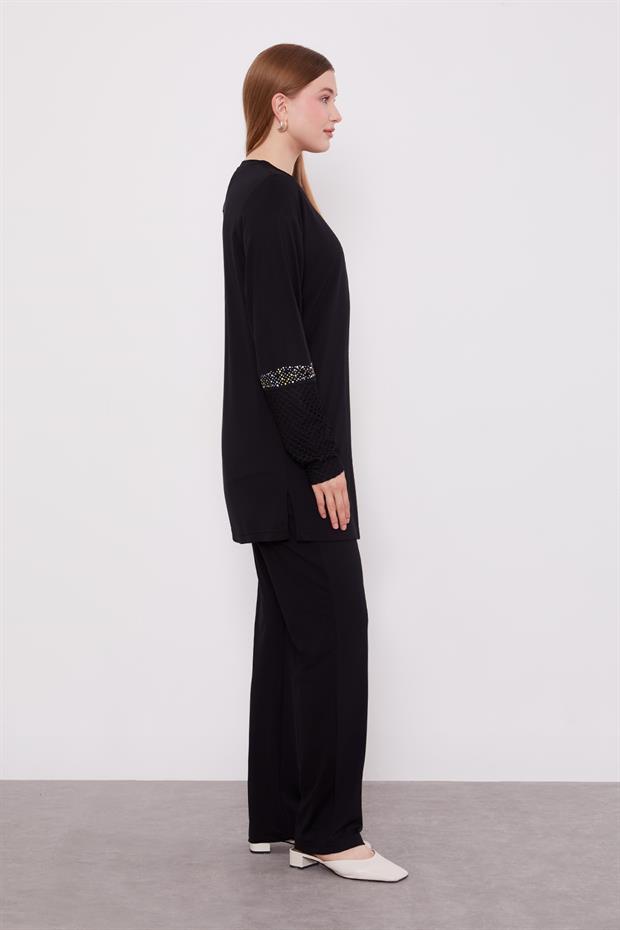 Siyah File Detaylı İkili Takım