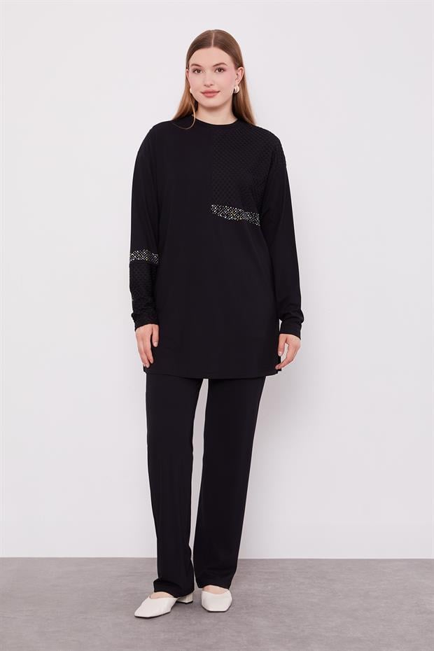 Siyah File Detaylı İkili Takım