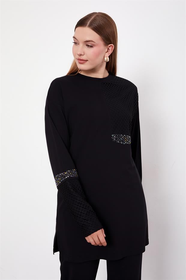 Siyah File Detaylı İkili Takım