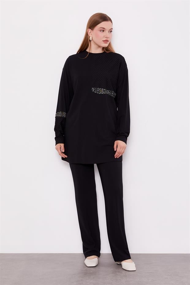 Siyah File Detaylı İkili Takım