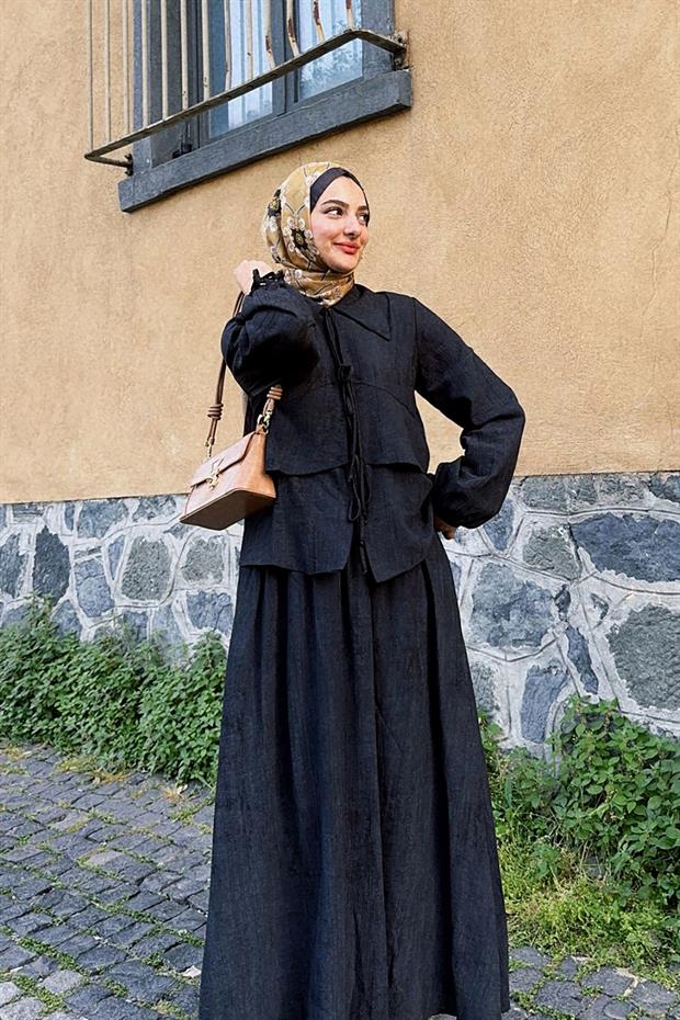 Siyah ETEKLİ TAKIM